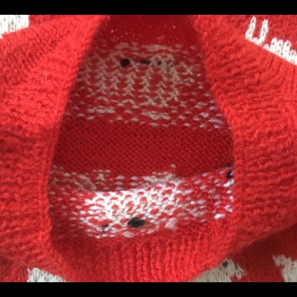 Red Sheep black pullover sweater Princess Diana replica hand knitted vintage - Picture 3 of 6